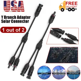Kuzavtye 888289163391 1pair Y Adapter Solar Connector Firm Connection Branch For Replacement
