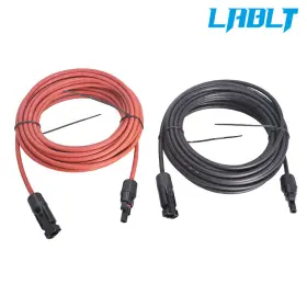 Om164349oc Lablt 30 Ft 12 Awg Black Red Solar Panel Extension Cable Wire Connector