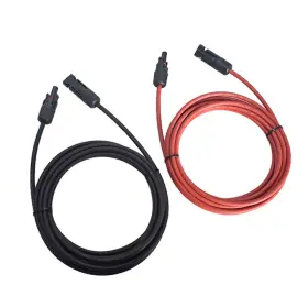 Qs292128qr Lablt 1 Pair 12 Awg 15 Ft Black Red Solar Panel Extension Cable Wire Connector