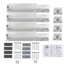 Lablt Qs881056qr Adjustable Angle 4 Solar Panel Rv Tilt Mount Brackets Set For Roof Install