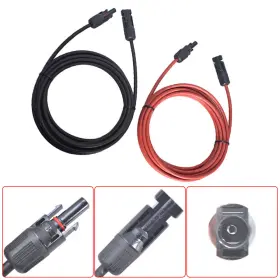 Law109542 Labwork New Black And Red Solar Panel Extension Cable Wire Connector 12awg 1 Pair 10ft