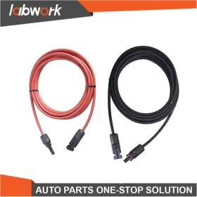 Tl18257q Labwork Solar Panel Extension Cable Wire Connector 12awg 10ft Black Red 1pair