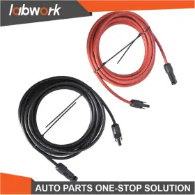 Tl18260q Labwork 12awg Solar Panel Extension Cable Wire Connector 1 Pair 25ft Black Red