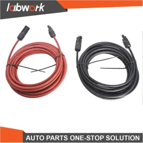 Tl18268q Labwork Solar Panel Extension Cable Wire Connector 1 Pair 10awg 30ft Black Red