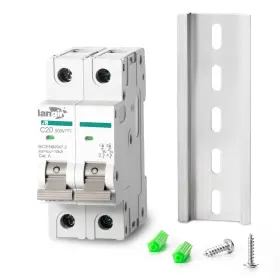Jb-c-2p-20a Langir 2p Dc Circuit Breaker 20a 500v Din Rail Mount Solar Disconnect Switch