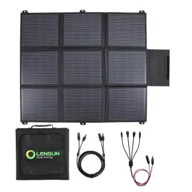 200bk-18v Lensunsolar 200w 12v Portable Solar Panel Blanket With Standard Connectors For Gene