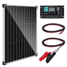 Lp-sp50-a03 Lepitery Solar Panel Kit 50w With 10a Charge Controller Monocrystalline Ki