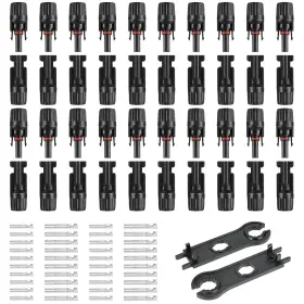 Lp008 Lepitery 40pcs Mc4 Solar Panel Connectors Male/female 1000v Cable Con Lp008 Lepitery 40pcs Mc4 Solar Panel Connectors Male/female 1000v Cable Con