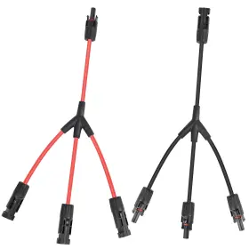 Lp010 Lepitery Solar Connectors Y Branch Parallel Adapter 30a Cable 1 To Red&black
