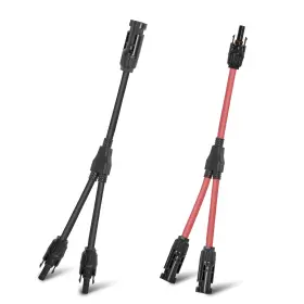 Syc02 Letivay 2 To 1 Solar Panel Connectors Y Branch Universal 10 Awg Red
