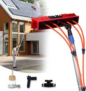 Lgexrch Gnyous-202410282206 35ft Water Fed Pole Kit Adjustable Solar Panel Cleaning Cleaner Tool For