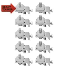 Liebewh 445013899846 10pcs Solar Mounting System Grounding Clip Lug Panel Brackets Clamps Phot