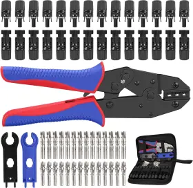 Dt-tyn-2 Likableb 60pcs Solar Crimping Tool Kit -14 Pairs Connectors Contains 14 Coppe