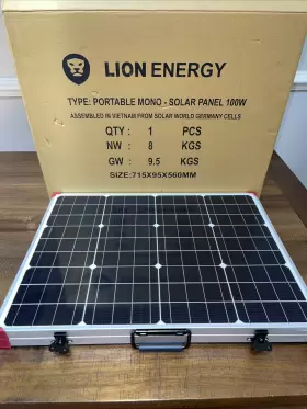 50170061 Lion Energy Portable Solar Panel Model# 100w 12v High Efficiency
