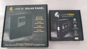 Lion Energy 858311007597 50w Folding Solar Panel And Trek Portable Power Unit Battery