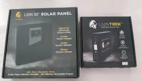 Lion Energy 858311007597 50w Folding Solar Panel And Trek Portable Power Unit Battery