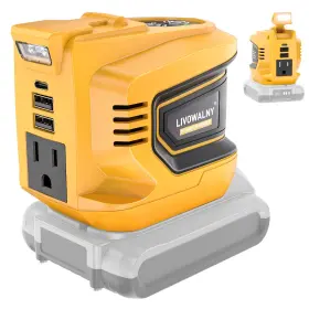 Sku070210001 Livowalny 200w Power Inverter For Dewalt 20v Dc To Ac 110-120v Battery P
