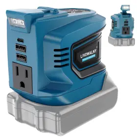Sku070510001 Livowalny 200w Power Inverter Compatible With Makita Dc 18v To Ac 110-120v Battery Inv