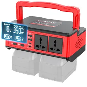 Sku071160001 Livowalny 350w Power Station Compatible With Milwaukee Portable Generator Dc 18v To Ac