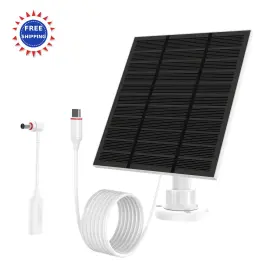 Lmdtyn-0001 Lmdtyn 725553749168 Solar Panels For Ring Camera Outdoor 5w 5v Panel Charger With Usb C Plug