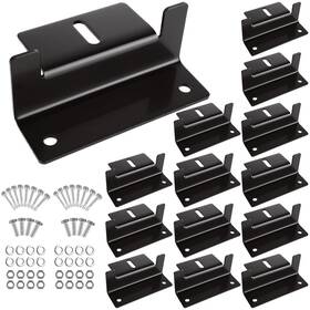 Loyorty Lyus-brackets-16pcs-bk-240606 16 Set Black Solar Panel Mounting Brackets Z Bracket Ki