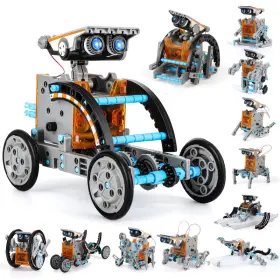 B07zh3ljb9 Lucky Doug Solar Power Kits Toys For Boys Ages 8-13 Stem Robot Kit Gifts