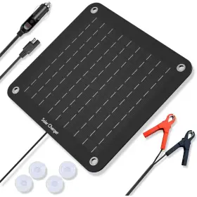 Lukyamzn 313099143139 10-watt Solar Battery Charger Maintainer 12-volt Waterproof Portable Trickle Cha