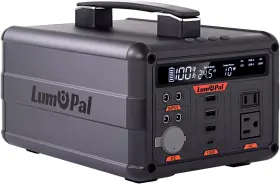 Lumopal 445006990925 Portable Power Station- 850w/ 600wh Solar Generator With 120v Ac Pure Si