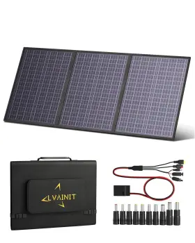 Lvainit 648564052761 110w 18v Foldable Solar Panel With 4-in-1 Connect Portable