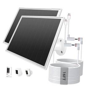 Lvhaogui 08rw2 2-pack Solar Panel Charger For Ring Camera 8w High-efficiency - White-110-2
