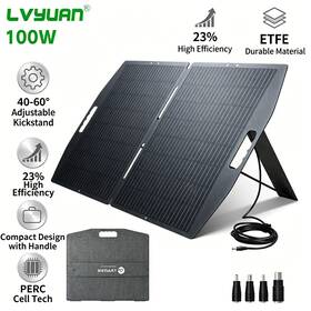 Lvyuan Cssp-100w V3 100w Portable Solar Panel Foldable Etfe Charger For Camping Power Station