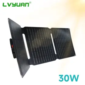 Cssp-30w Lvyuan 30w 5v Foldable Portable Solar Panel Usb Type-c Charger For Rv Car Boat Camping