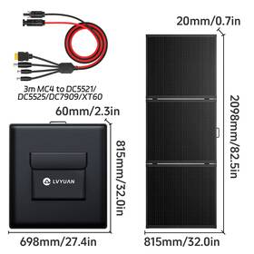 Lvyuan Csst-300w 300w Portable Etfe Solar Panel Foldable For Power Station Charging Charger