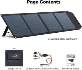 Csul-300w Lvyuan 300w Etfe Solar Panel Kit High Power Generation Angle Adjustable For Rv Camper