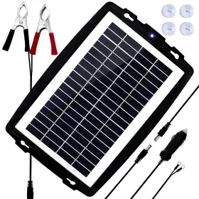 M Megsun 191813893320 12 Volt 10w Solar Car Battery Maintainer Trickle Chargers Kits Portab