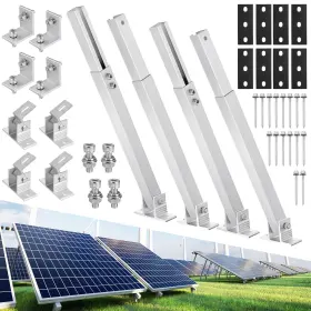 Mma250110ty002385 M Meterxity 2 Sets Adjustable Solar Panel Tilts Mount Brackets Aluminum Alloy