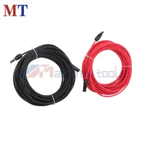 Mt4386329 Machine-tools 4mm 20m Solar Extension Wire Red Black With M4 Plug Kit