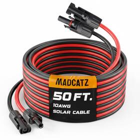 Madcatz Fbm-mc-1-10-15300-mc4-mc4 50ft 10awg Solar Extension Cable Pair Waterproof Connectors For Rvstttttttt