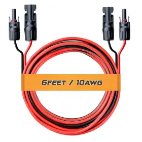Fbm-mc-1-10-1900-mc4-mc4 Madcatz 6 Feet 10awg Solar Extension Cable One Pair Parallel Panel Cables With