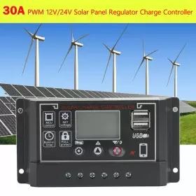 E401-a009-30a Madhornets Pwm 30a Solar Battery Regulator Charge Controller 12v 24v 4-stage Dual Usb Yu