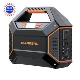 Marbero M365 Power Station 155wh Portable Charger 100w 6 Outputs 2x 110v Ac Outlet Led Home