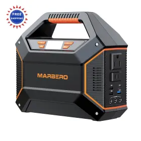 100w Marbero M365 Power Station 155wh Portable Charger 6 Outputs 2x 110v Ac Outlet Led Home