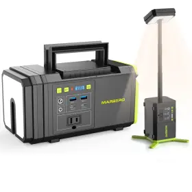 Pl100 Marbero 118wh Portable Power Station With Telescopic Camping Lights For Hik Inch
