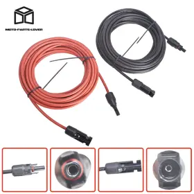 Mp1332907l Marddpair 20ft Black Red Solar Panel Extension Cable Wire Connector 1 Pair 4mm /12awg New
