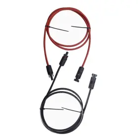 693728 Menbager High Quality Black Red 5ft 12 Awg Solar Panel Extension Cable Wire Connector
