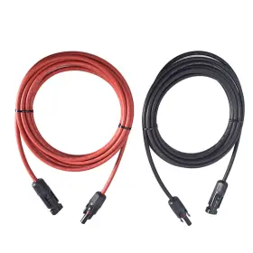 693804 Menbager High Quality 12 Awg 15 Ft Black Red Solar Panel Extension Cable Wire Connector