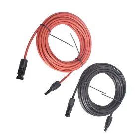 693842 Menbager High Quality 12 Awg 20 Ft Black Red Solar Panel Extension Cable Wire Connector
