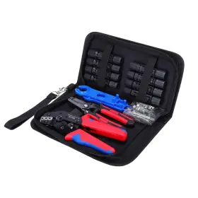 Meowlian 714855710044 Solar Pv Panel Crimping Tool Kit With Wire Stripper And 8 Pairs Connect