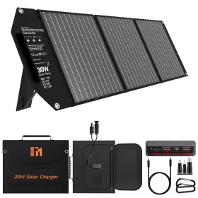 Me-30w Mesuvida 30w Solar Panel Charger Portable Foldable With Usb-c And Usb-a 18v Mc4 Dc Fast