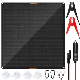Mh-cb-004 Mhpowos Solar Panel 50w Trickle Charger For Car Truck Boat Rv Lifepo4